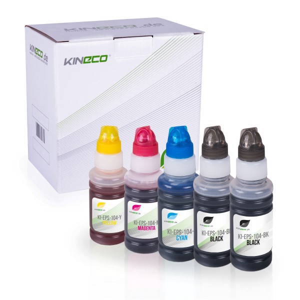 5 Tintenpatronen kompatibel zu Epson EcoTank XL