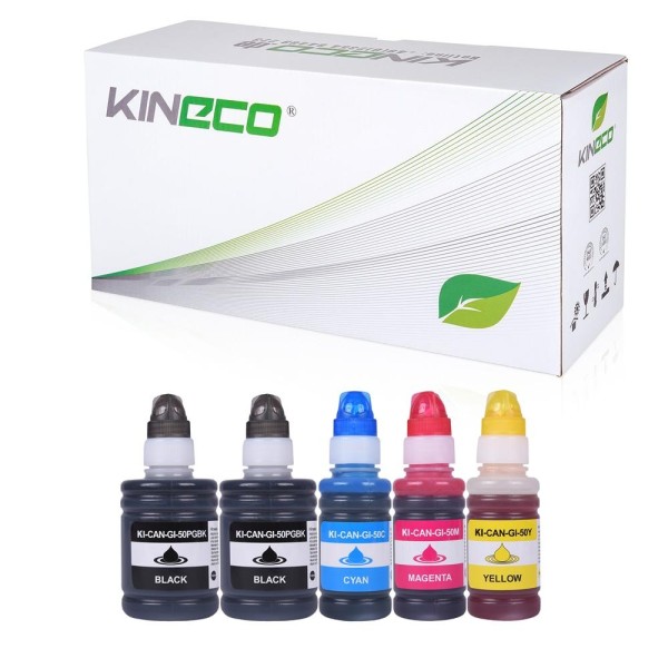 Kineco Multipack Set 5 Tintenbehälter Canon GI50