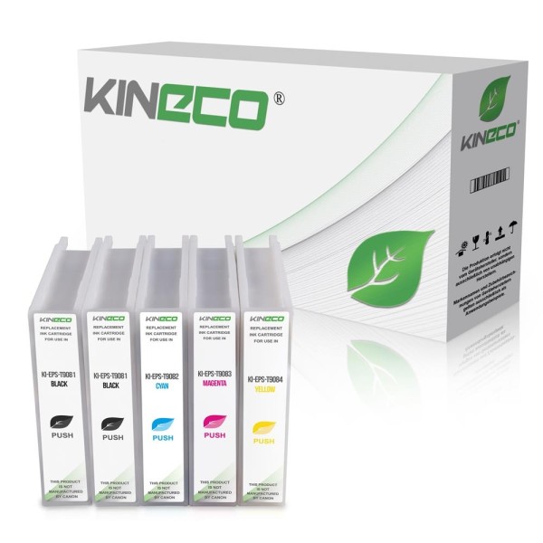 Kineco Multipack 5 Patrone für Epson T9081-T9084 2-1-1-1