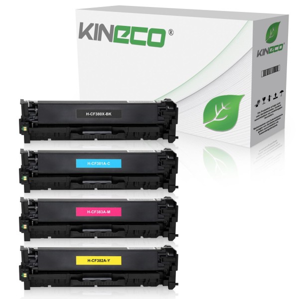 4 Toner kompatibel zu HP CF380X-CF383A XL