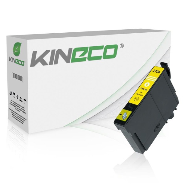 Kineco kompatibel für Epson Tintenpatrone C13T27044010 / 27 Gelb