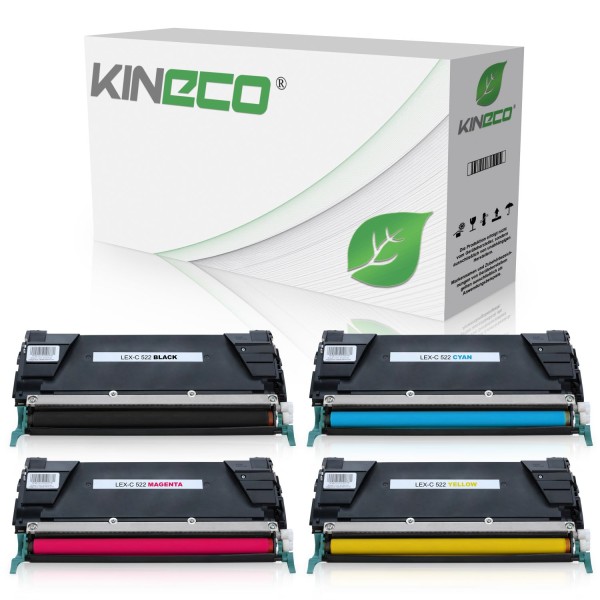 4 Toner kompatibel zu Lexmark C520 C522 C530 XL