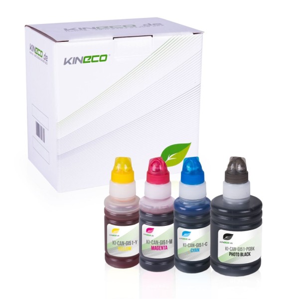 Kineco Multipack Set 4 Tintenbehälter für Canon GI51