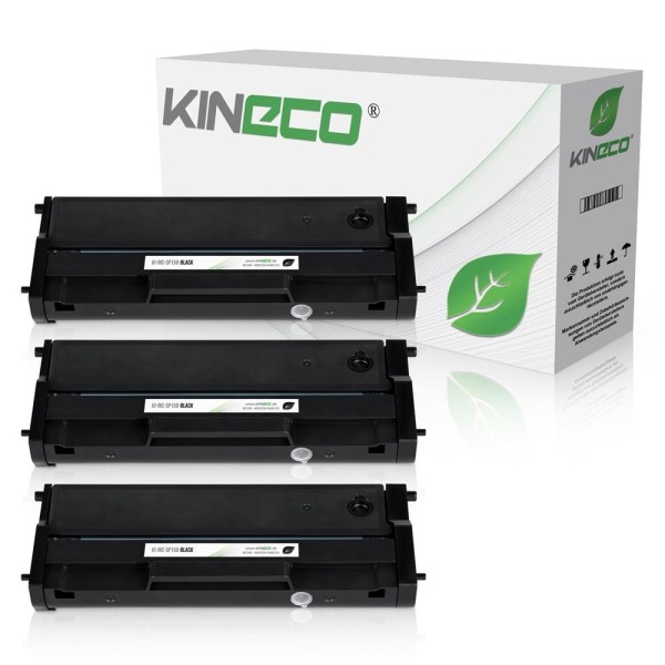 Kineco Multipack 3 Toner für Ricoh SP150 408010