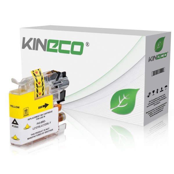 Tintenpatrone kompatibel zu Brother LC-121Y LC-123Y XL Yellow