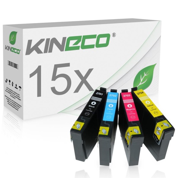 Kineco Multipack 15 Patronen Epson T2701 - T2704