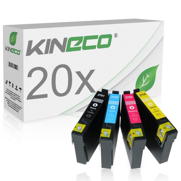 Kineco Multipack 20 Patronen Epson T2701 - T2704 8-4-4-4