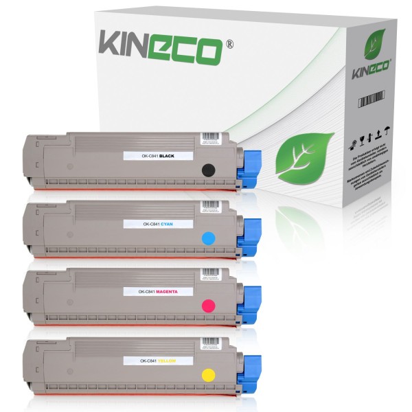 Kineco Set 4 Toner kompatibel zu OKI C841