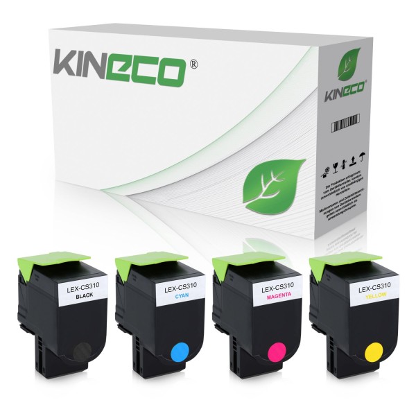 4 Toner kompatibel zu Lexmark CS310 XXL