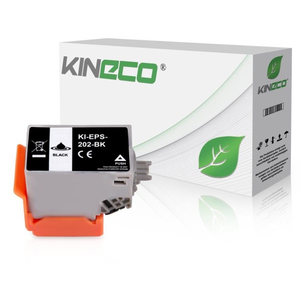 Kineco kompatibel für Epson Tintenpatrone C13T02E14010 / 202 Schwarz