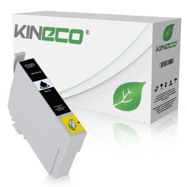 Kineco kompatibel für Epson Tintenpatrone C13T18114010 / 18XL Schwarz [XL Füllmenge]