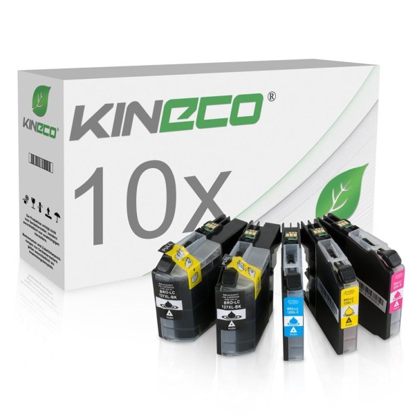Kineco Multipack 10 Tintenpatrone Brother LC125 LC127