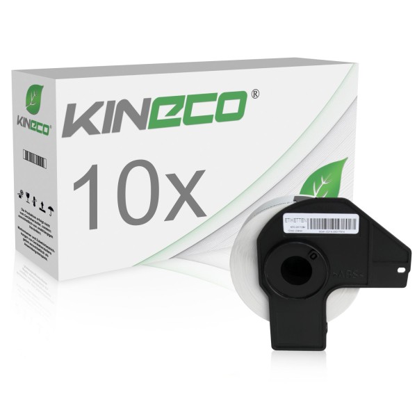 10x Etiketten kompatibel zu Brother DK-11204, 17mm x 54mm
