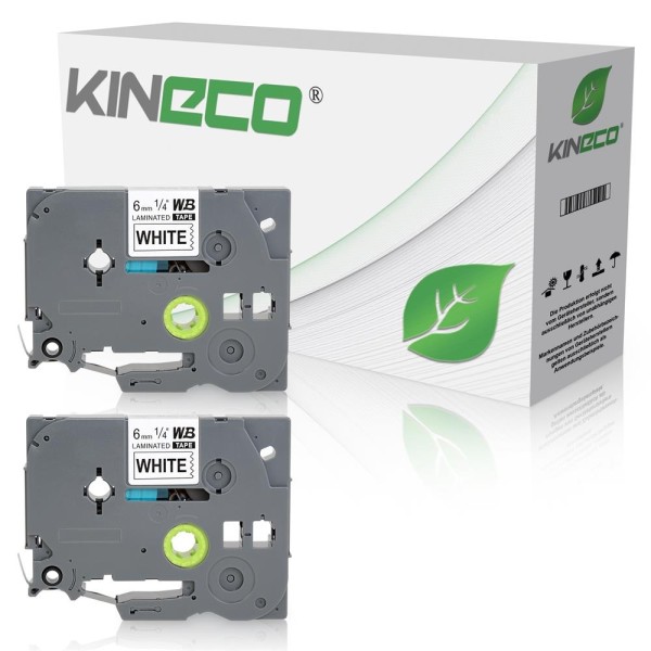 Kineco Multipack Schriftband Brother TZE211 2x 6mm /bk