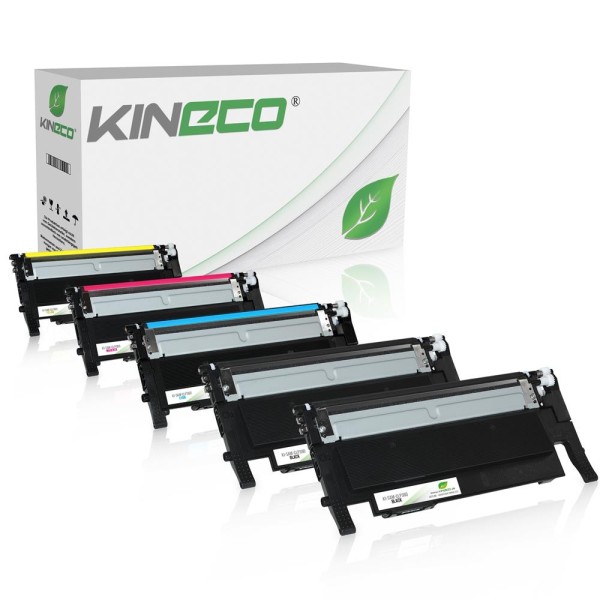 Kineco Set 5 Toner kompatibel zu Samsung CLP360 CLP365