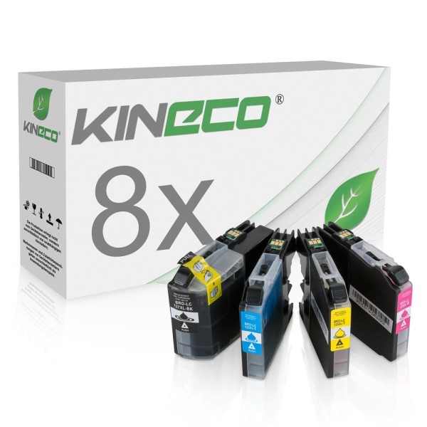Kineco Multipack 8 Tintenpatrone Brother LC125 LC127