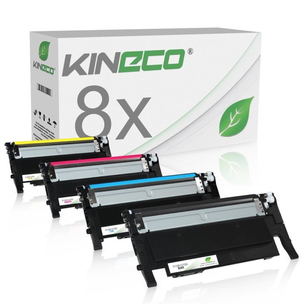 Kineco Set 8 Toner kompatibel zu Samsung CLP360 CLP365