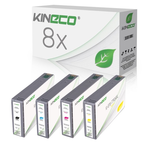 Kineco Multipack 8 Patronen Epson T7901-T7904 2xbk 2xcmy