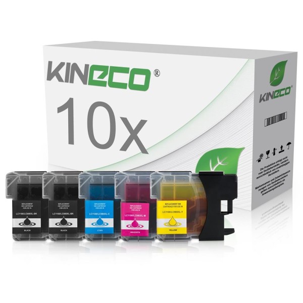 Kineco Multipack 10 Patronen Brother LC-1100