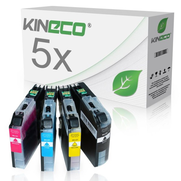 Kineco Multipack 5 Patronen Brother LC221 2-1-1-1