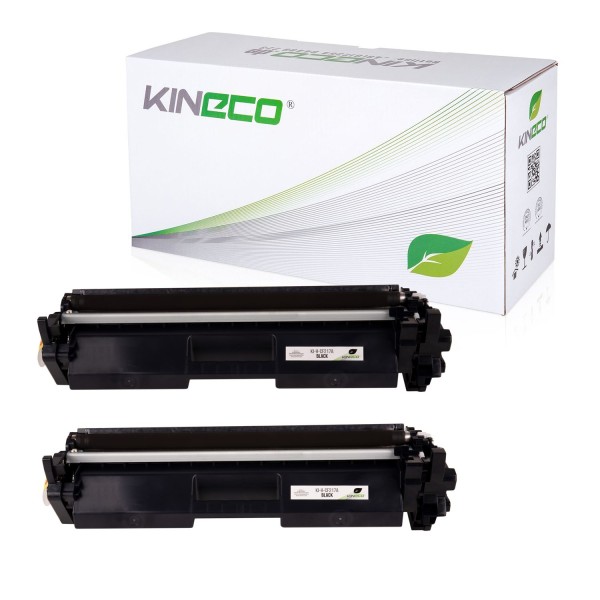 2 Toner kompatibel zu HP 17A CF217A XL Schwarz