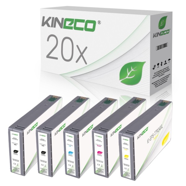 Kineco Multipack 20 Patronen Epson T7901-T7904 8xbk 4xcmy