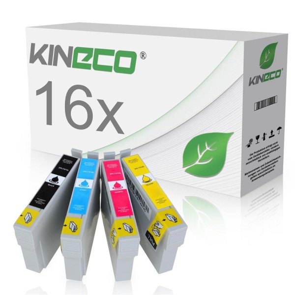 Kineco Multipack 16er Set Patronen Epson T1811-14XL