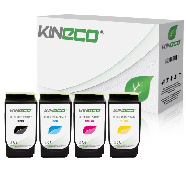 Kineco Set 4 Toner kompatibel zu Lexmark CS317 CS417