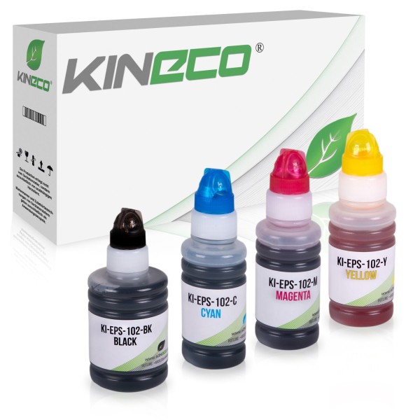 4 Tintenpatronen kompatibel zu Epson EcoTank XL