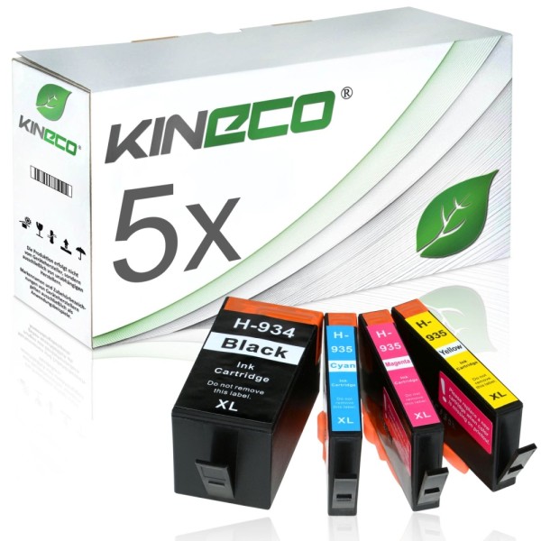 Kineco Multipack 5 Patronen HP 934XL 935XL 2-1-1-1
