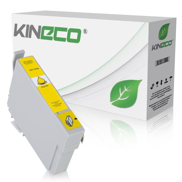 Kineco kompatibel für Epson Tintenpatrone C13T18144010 / 18XL Gelb [XL Füllmenge]