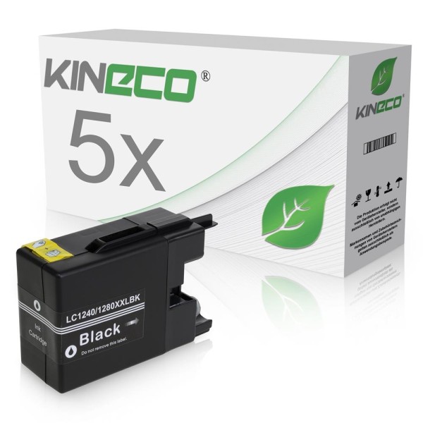 Kineco Multipack 5 Patronen Brother LC-1240BK