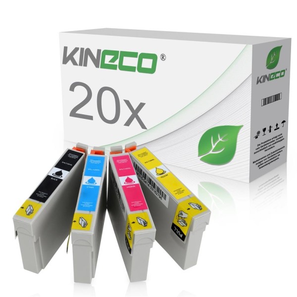 Kineco Multipack 20 Patronen Epson T1291-94 5x BK 5x C,M,Y