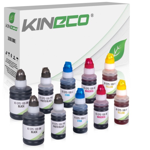 10 Tintenpatronen kompatibel zu Epson EcoTank XL