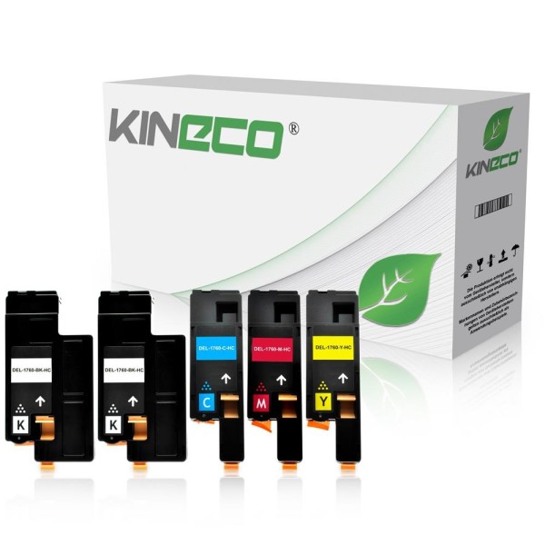 Kineco Set 5 Toner kompatibel zu Dell 1760
