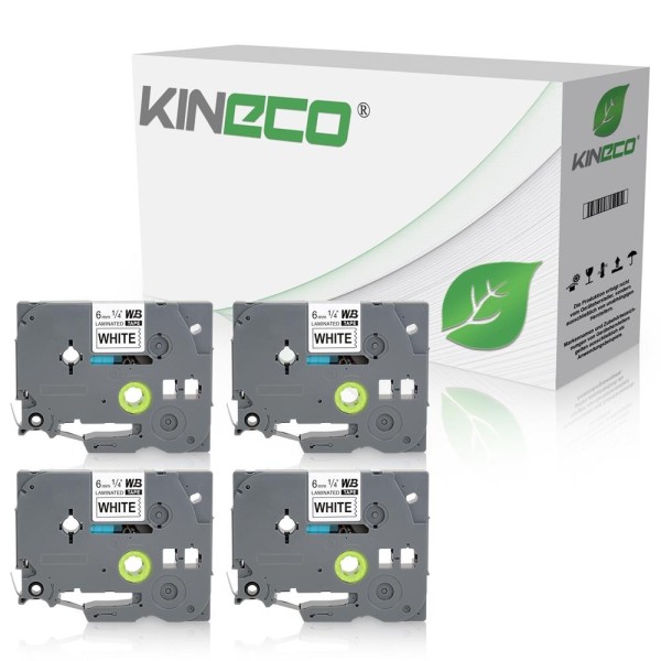 Kineco Multipack Schriftband Brother TZE211 4x 6mm /bk