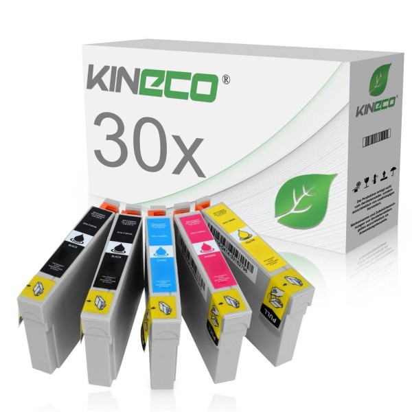 Kineco Multipack 30 Patronen Epson T1291 - T1294 12-6-6-6