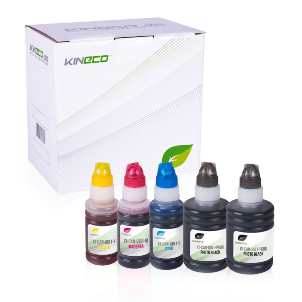 Kineco Multipack Set 5 Tintenbehälter für Canon GI51