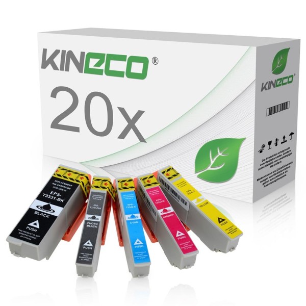 Kineco Multipack 20 Patronen Epson T3331-T3344-4