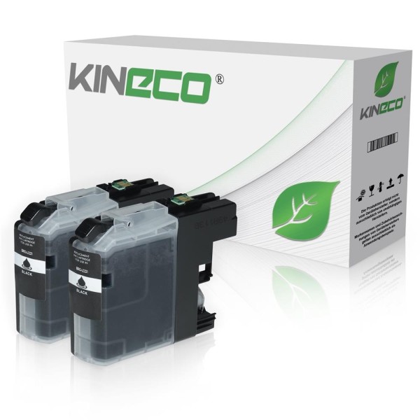 Kineco Multipack 2 Patronen Brother LC221 2xbk