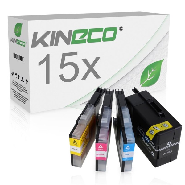 Kineco Multipack 15er Set Patronen Brother LC1240XL