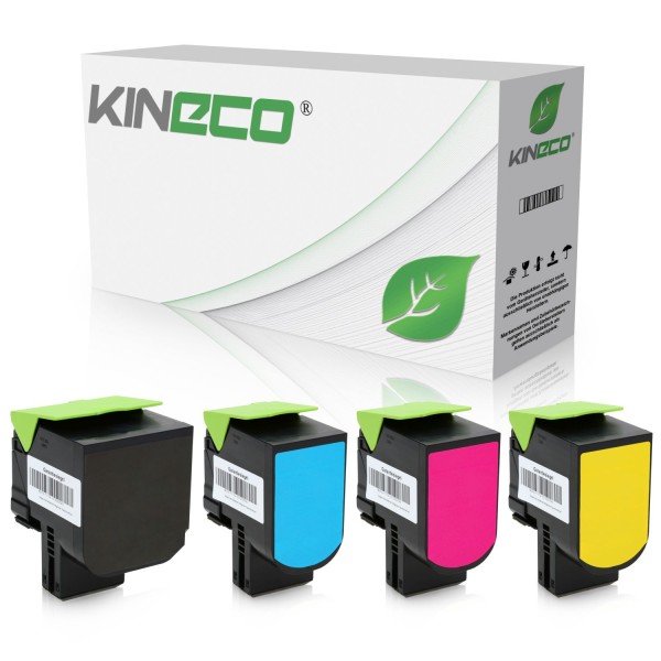 Kineco Set 4 Toner kompatibel zu Lexmark CX-Serie CX510