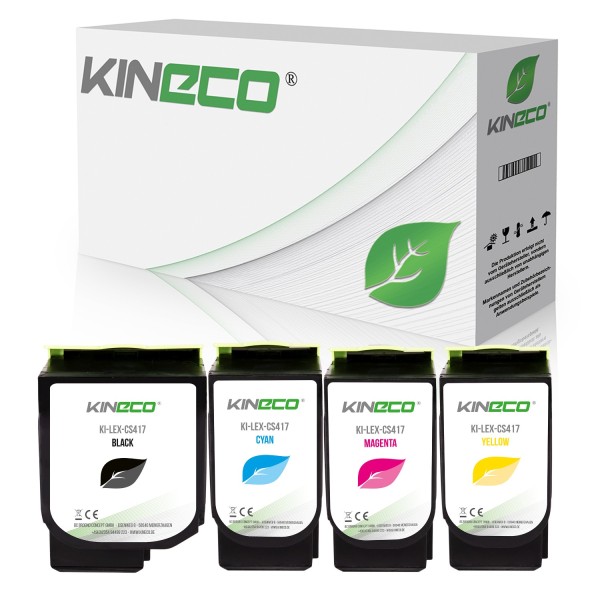 Kineco 4 Toner Lexmark CS417 1xbk 1xcmy