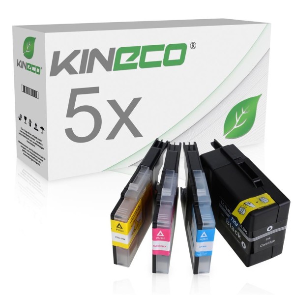 Kineco Multipack 5 Patronen Brother LC1280XL 2-1-1-1