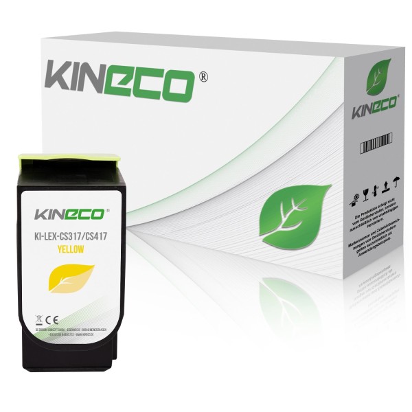 Kineco Toner kompatibel zu Lexmark CS317 CS417 71B0040 y
