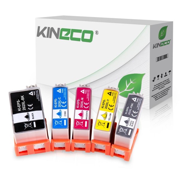 Kineco Multipack 5 Tintenpatronen für Epson 202XL