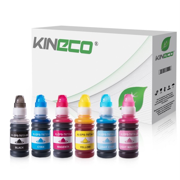 Kineco 6 Tintenpatronen kompatibel zu Epson T6731-T6736