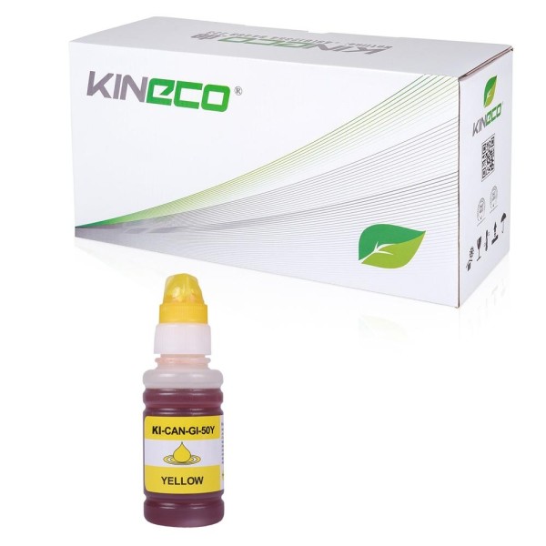 Kineco kompatibel für Canon Tintenpatrone 3405C001 / GI-50-Y Gelb