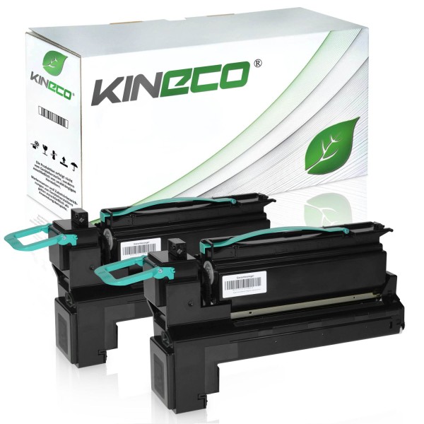Kineco 2 Toner kompatibel zu Lexmark C792 C792X2KG XL Schwarz