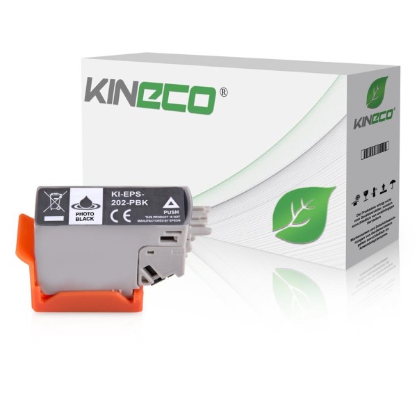 Kineco kompatibel für Epson Tintenpatrone C13T02F14010 / 202 Photo Schwarz